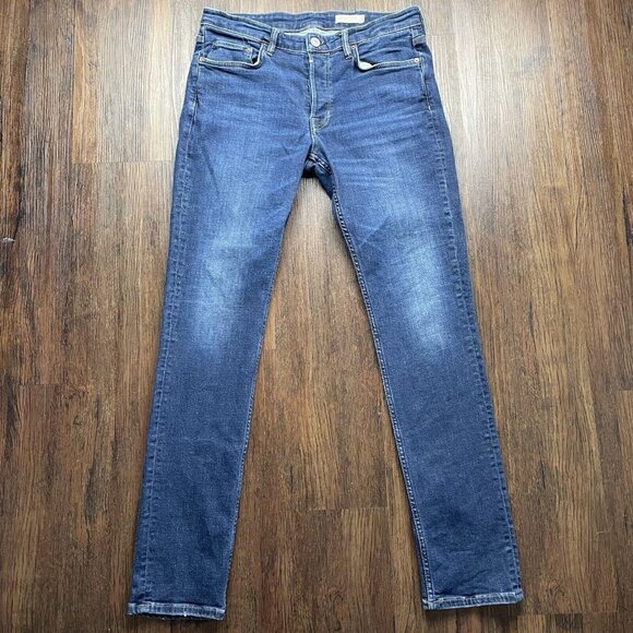 AllSaints Other - All Saints Rex Jeans Stretch Slim Fit Dark Blue Denim Button Fly Men’s 32 x 32